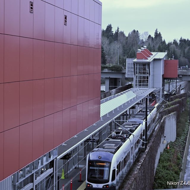 Light rail on Mercer Island today