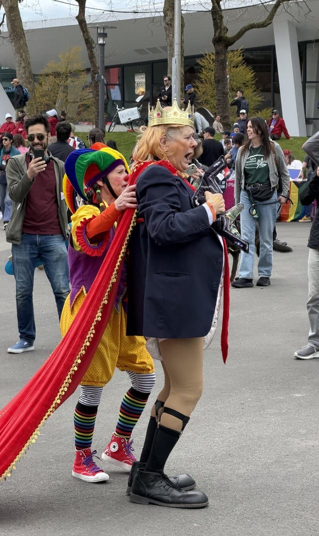 Donald Trump seen at No Kings march