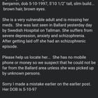 Missing Person – Violet Benjamin