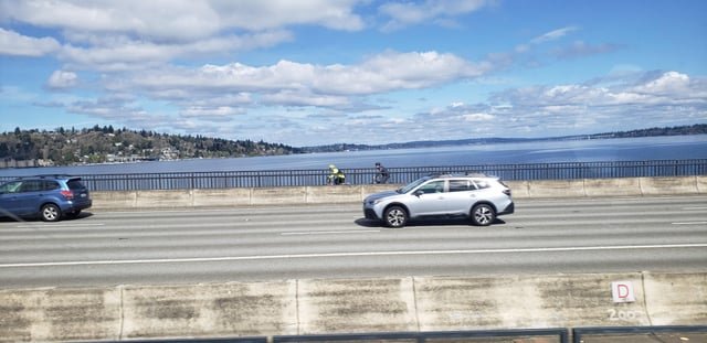 First time crossing Lake Washington on the link.