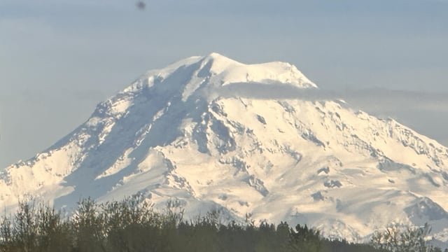 The mountains out. Happy spring time everyone.