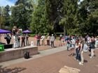 Rally on HUB lawn at UW to support drummer who was arrested for protesting Turning Point USA yesterday