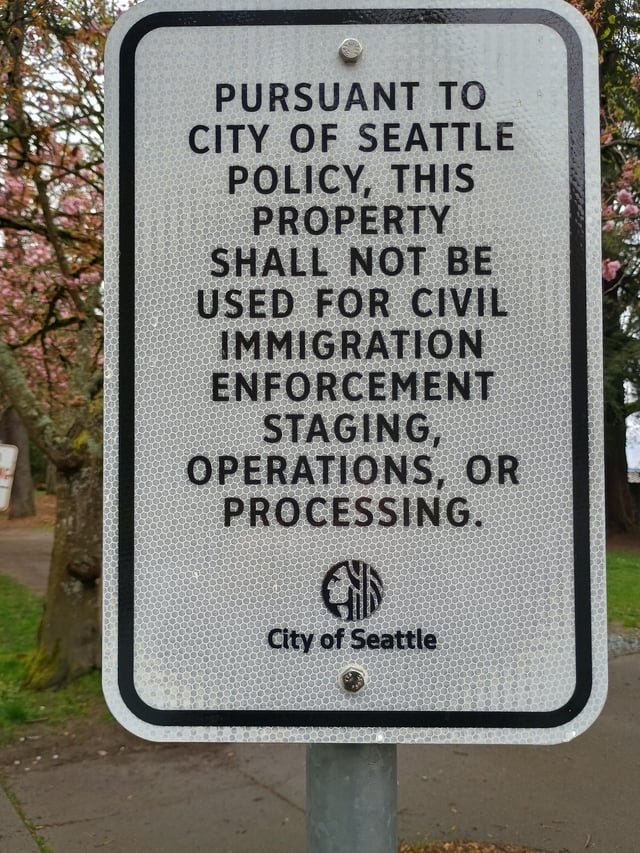 Seattle giving Donald Trump the middle finger