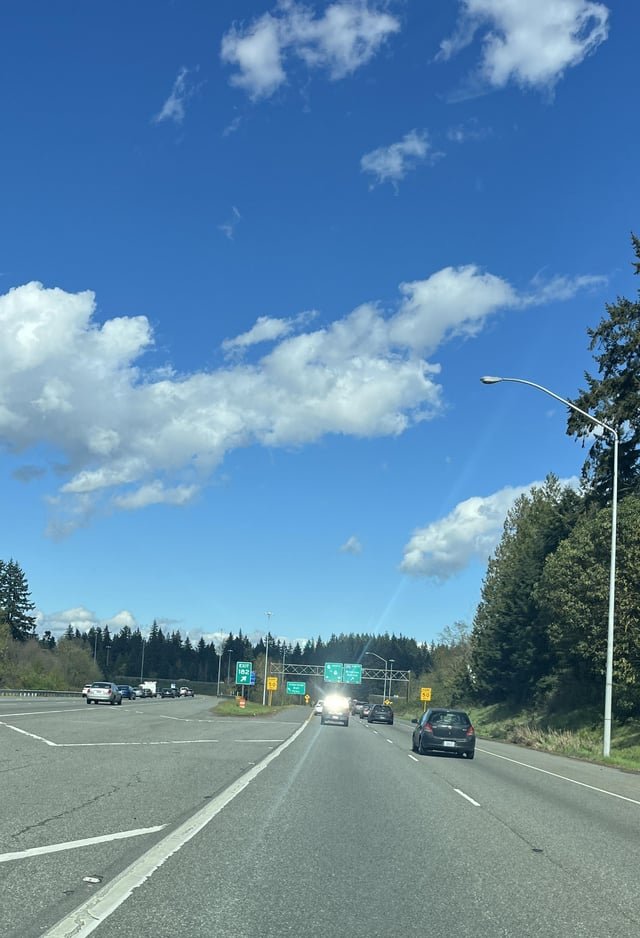 Someone driving NB I-5 with literal mirrors on their car