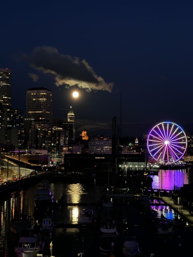 A full moon sighting from Pier 66 a couple years ago on a clear day. Hopefully soon I get to see it again