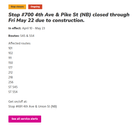 Really? The highly used Westlake bus stop has been closed the whole of winter for construction with an end date of Apr 9. Now it’s extended to May 22. WTH are they even doing there?