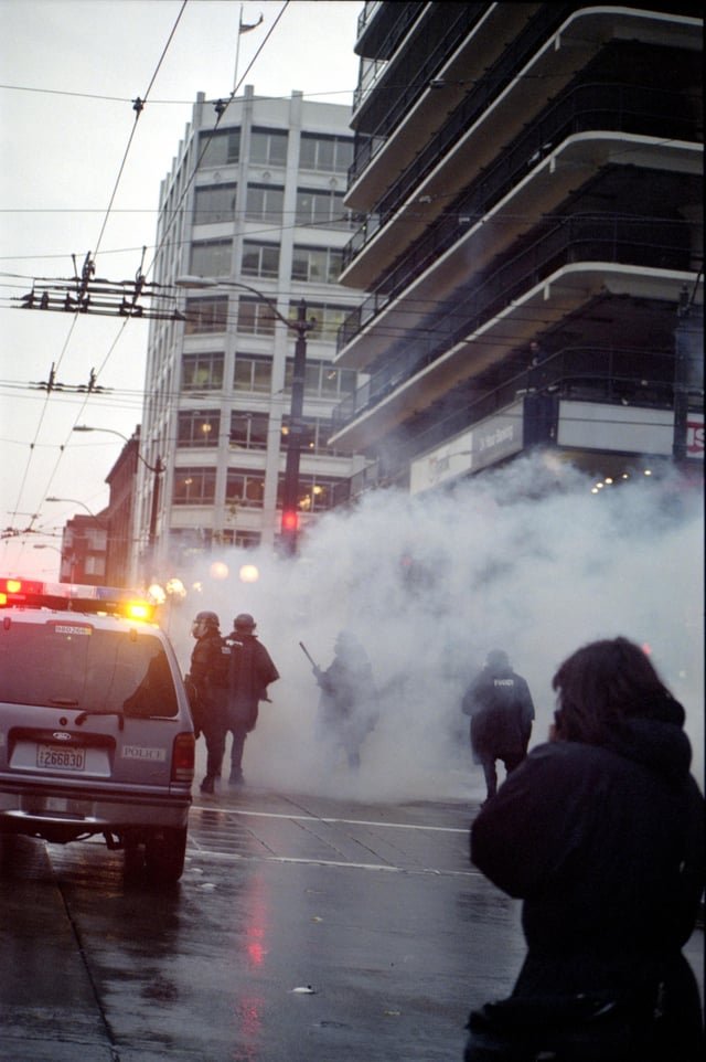 A few scenes from the 1999 Battle in Seattle