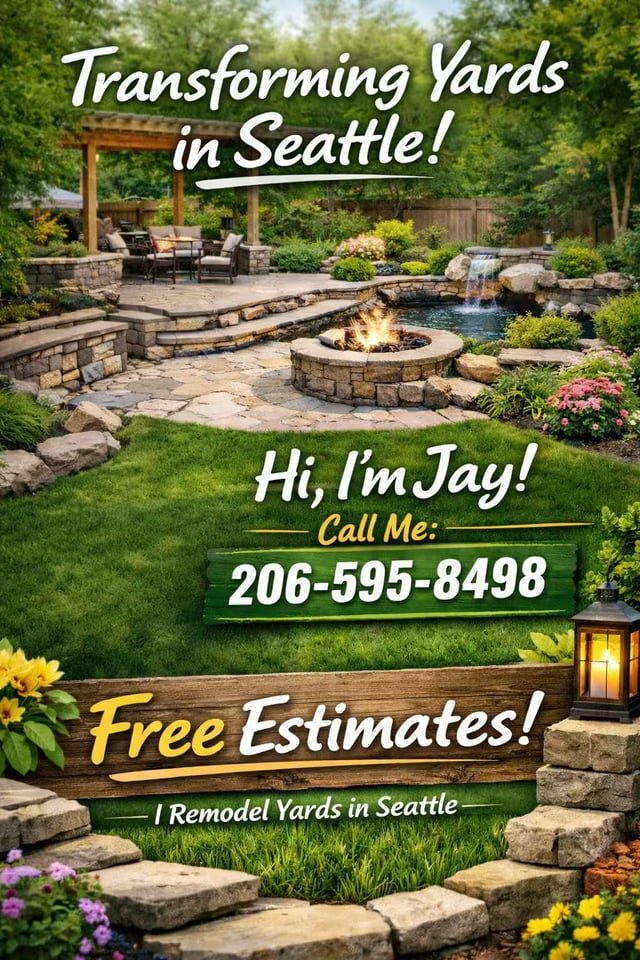 Hi! I’m Jay,based in Seattle and specialize in yard design and outdoor transformations.