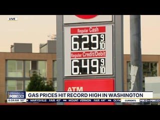 Gas prices hit record high in Washington