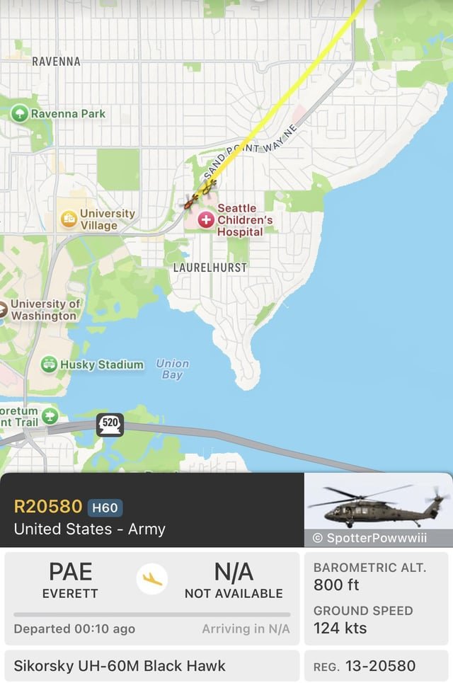 Dangerous flight path for the US army