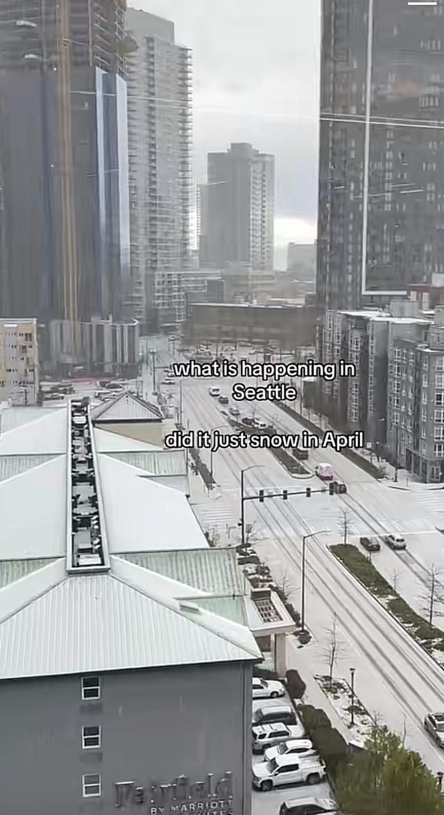 Did it just snow in April..really