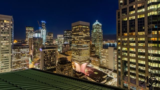 Rainier Tower before Rainier Square tower squeezed in next door [OC]
