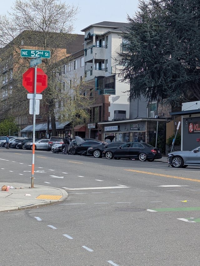 Someone crashed into a bunch of cars last night