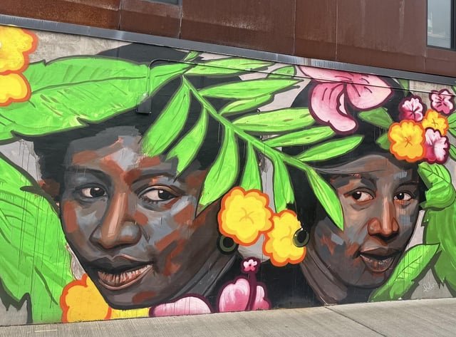 Who is this woman in the Fremont mural by N 35th St and Phinney Ave N?