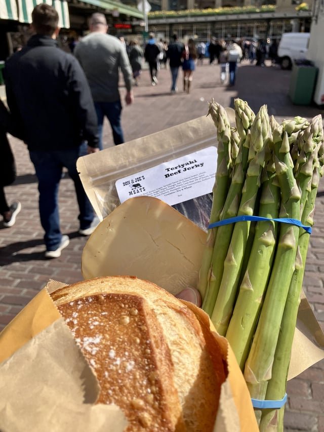 Somehow managed to pick up groceries at Pike Place Market without driving my car through the middle of it