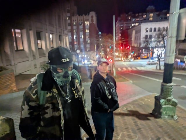 @chaseacross.bsky.social alleges assault by fully masked security hired by We Heart Seattle founder Andrea Suarez