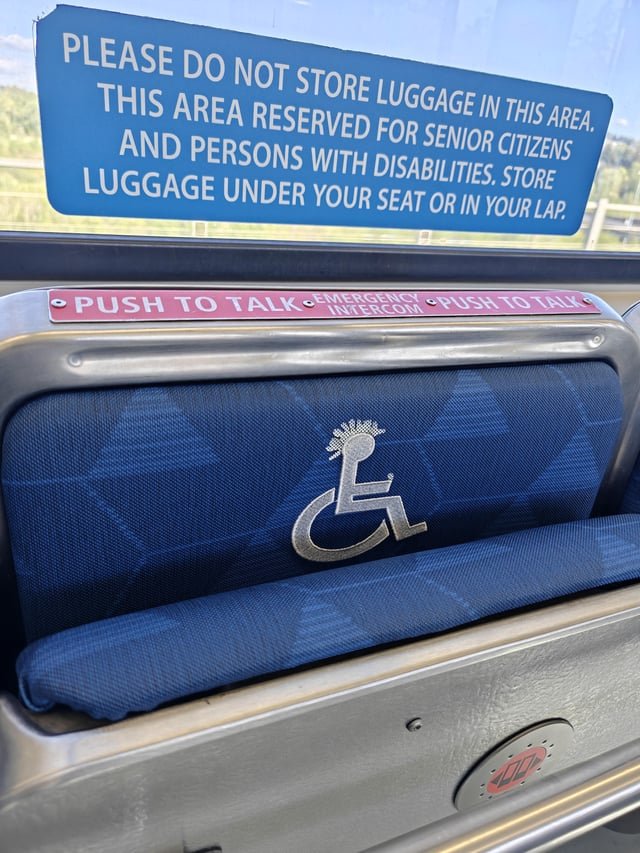 Wheelchair Access Seating on the Light Rail is Punk Rock