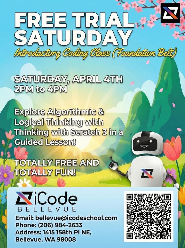 Free Introductory Coding Class For 5-9 Yr Olds April 4th