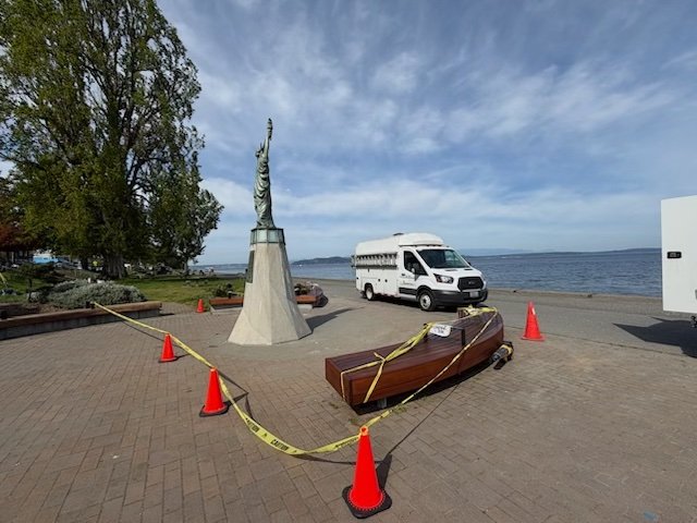 WEST SEATTLE SCENE: TLC for Alki Statue of Liberty Plaza