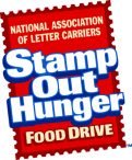 Door-to-door food drive Stamp Out Hunger also exactly one month away
