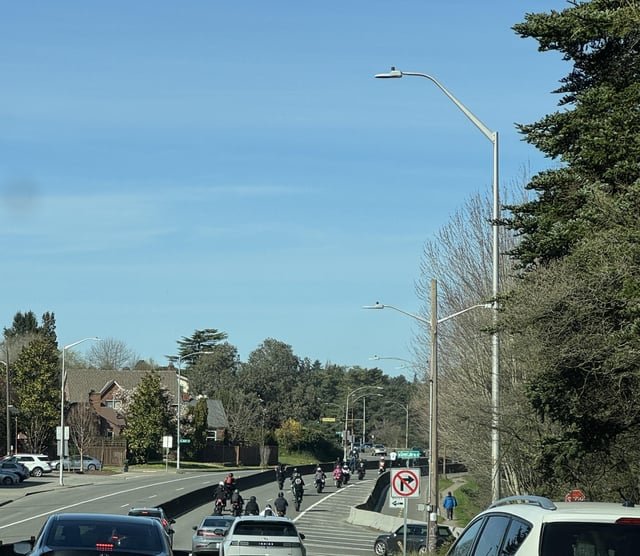 Street bikers on aurora