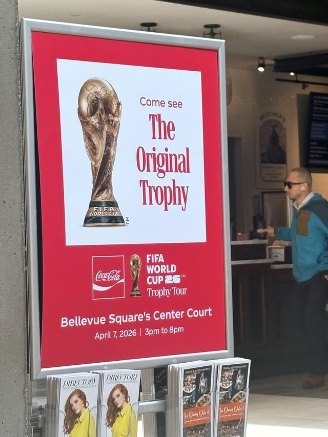World Cup trophy coming to Bellevue Square this week