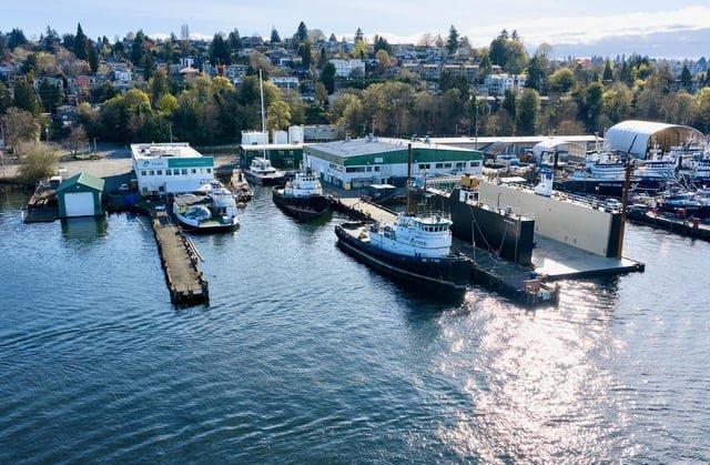 Defense giant Anduril is quietly building autonomous warships on Seattle’s historic ship canal