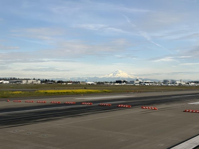 I’m not sure I’ve ever seen Rainier this clear from the airport before! Glad to be home!