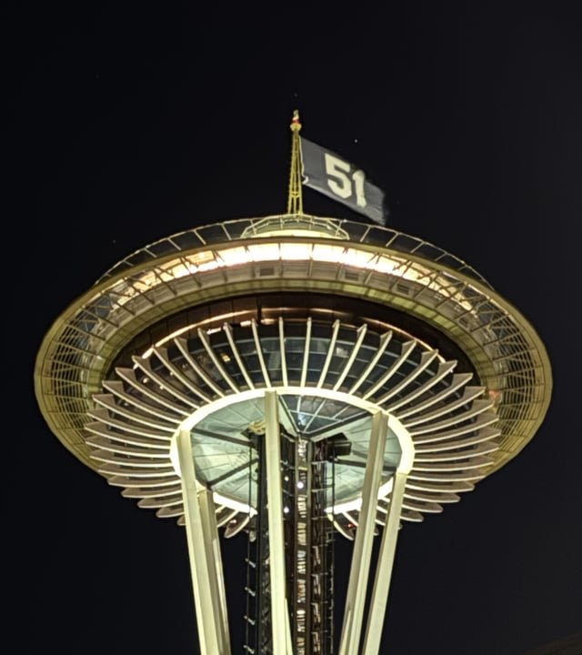 Space Needle flying “51” flag for Randy Johnson number retirement