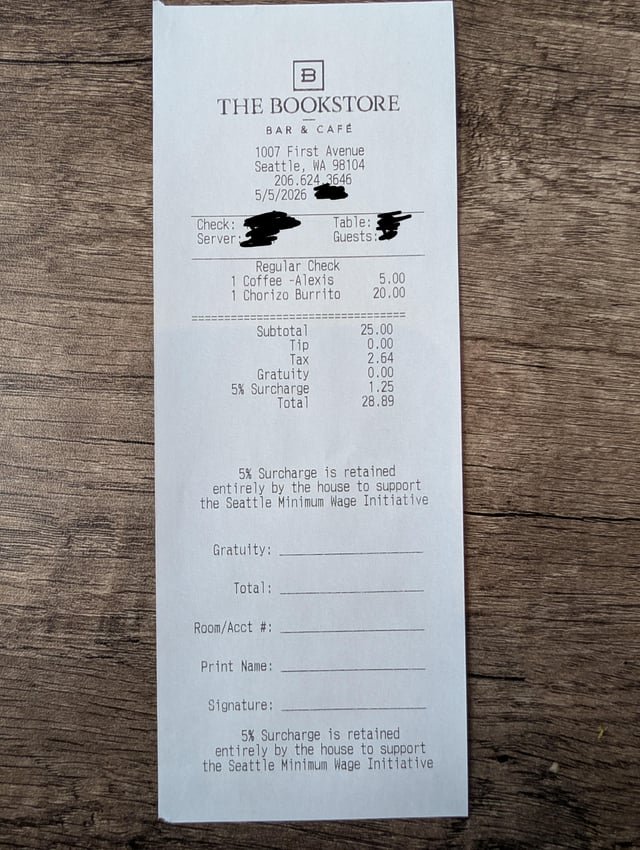 Mandatory surcharge that doesn’t go towards the tip