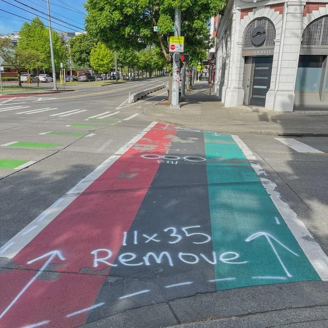 SDOT crews are restoring all 11 Pan African community crosswalks. We’ll remove the worn markings, clean and prepare the street surface, and then install new markings. The temporary “Remove” markings you may see are just part of our planning process. They do not mean the crosswalks are going away.