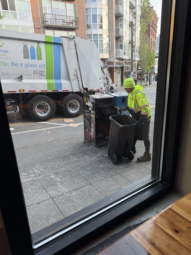 Just watched city recycling truck mix trash and recycling
