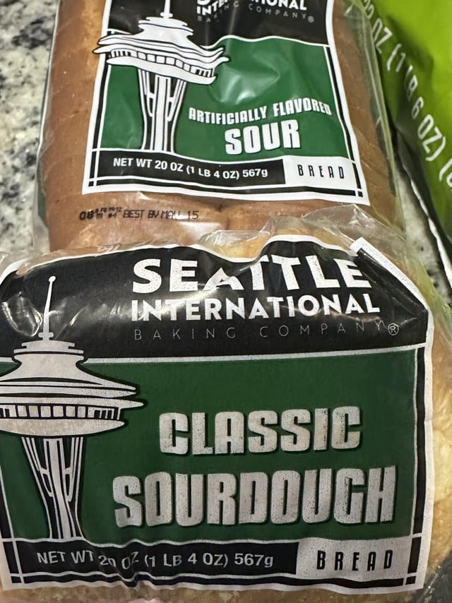 Classic Sourdough Bread is now “Artificially Flavored Sour”