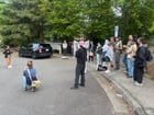 Protest happening now in front of Rep. Adam Smith’s house