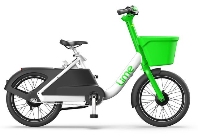 Lime’s new ‘LimeBike’ model is shaped like the Glider, but with adjustable seat and pedals