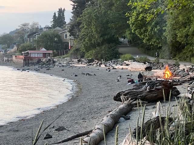 Fire, police response on Lincoln Park beach