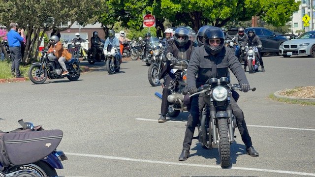 Speaking of motorcycles … Gentleman’s Ride stopping in West Seattle right now