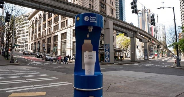 A downtown Seattle refresh: New drinking water stations now open