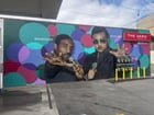 new mural of Sir Mix-A-Lot and Nasty Nes (who discovered Mix-A-Lot in 1983) on 4th and Lander
