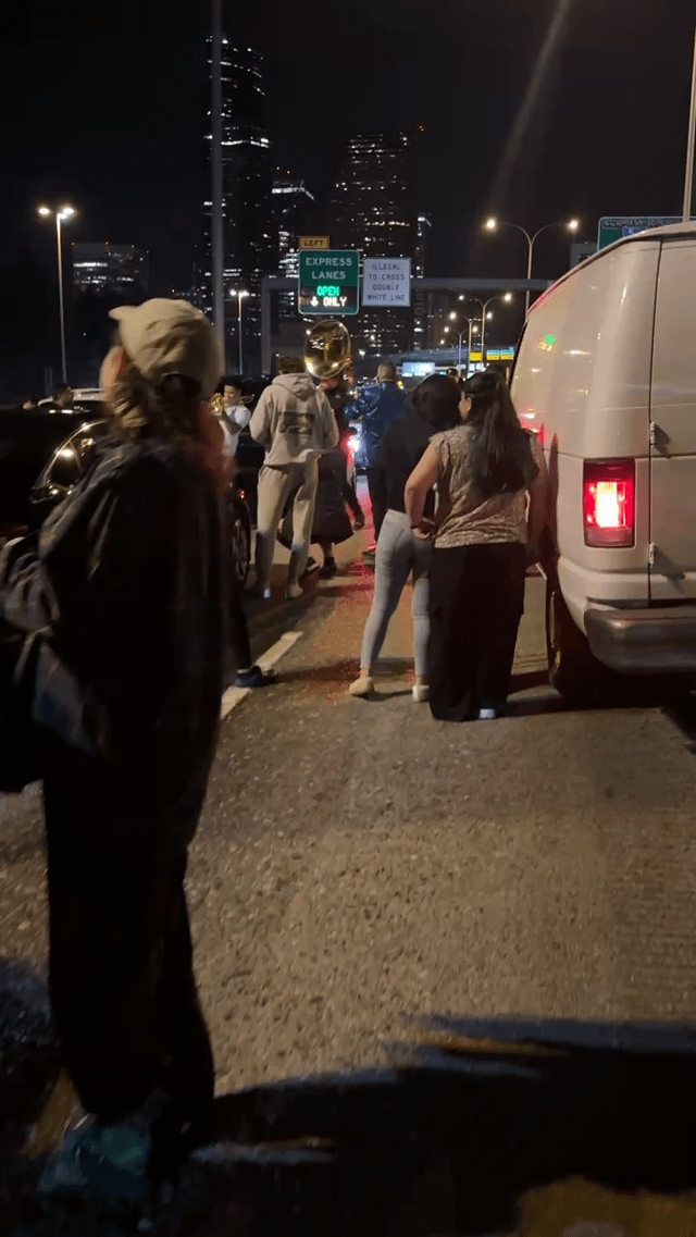 I was stuck on I-5 last night