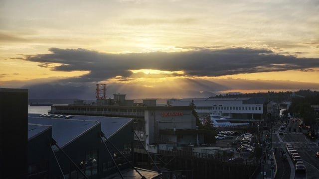 Sun is setting in Seattle 5/22/26