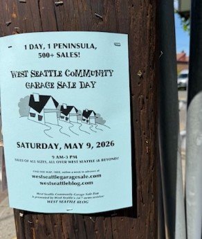 5 days to West Seattle Community Garage Sale Day 2026! Here’s the nonprofit/benefit sale list