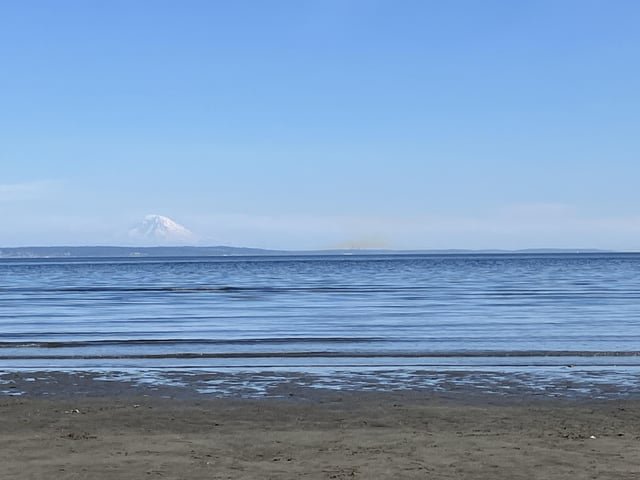View from Whidbey Sunday. Can you spot Seattle
