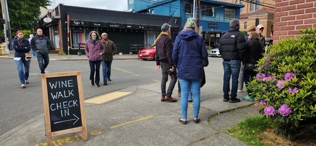 HAPPENING NOW: West Seattle Junction’s spring Wine Walk