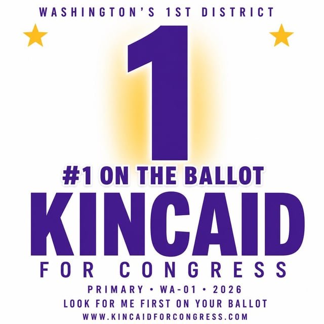 Kincaid will be number 1 on the ballot