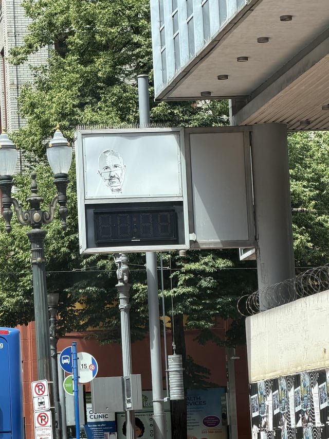 He is all the way down in Portland?