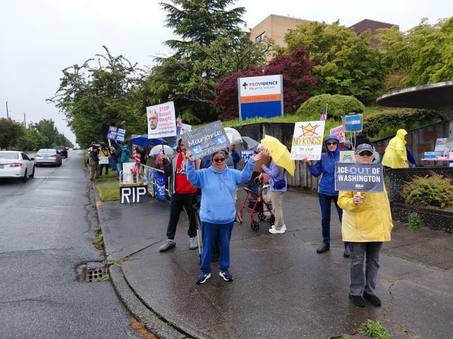 WEST SEATTLE SCENE: Protesting in memory of Marjorie