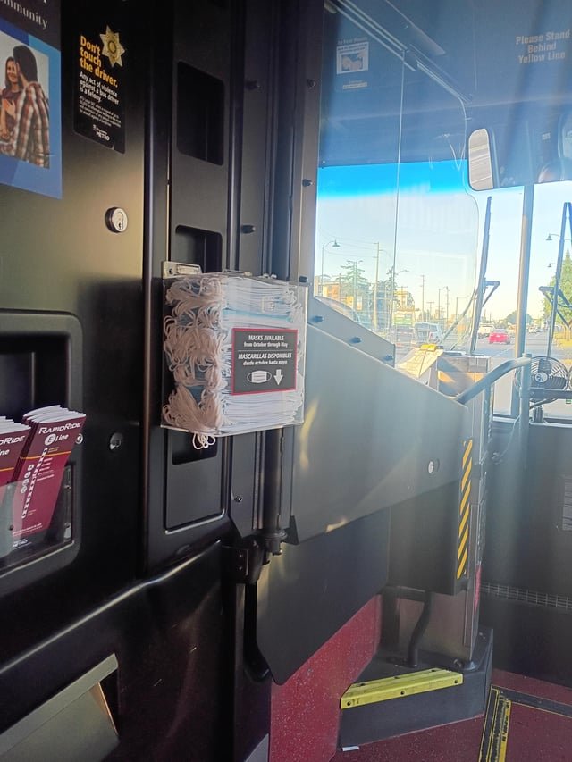 I was impressed to see a lockable driver door on a Seattle Metro coach.
