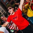 The streets were wild for USA vs AUS