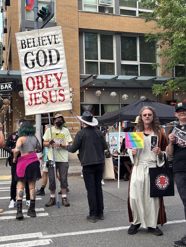 Spotted the homie Jesus at Capitol Hill Pride